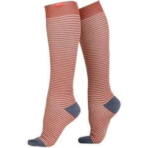 Brede katoenen 30-40 mmhg gegradueerde compressiesokken - Klei & Grijs