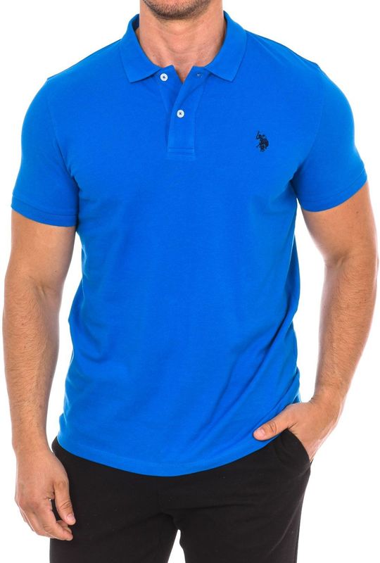 U.s. Polo Assn. - Polo met Korte Mouwen - Blauw - Heren - Katoen