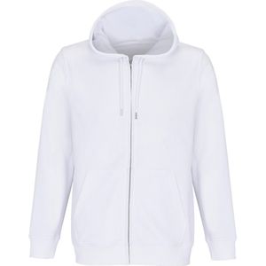 SOLS Calipso Full Zip Hoodie voor volwassenen (Wit)