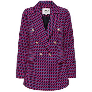 ONLY Blazer ONLCORINNA Met Grafische Print Roze/ Zwart - Maat S