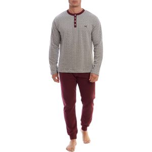 KLP3 Heren Lange Mouwen Fleece Winterpyjama