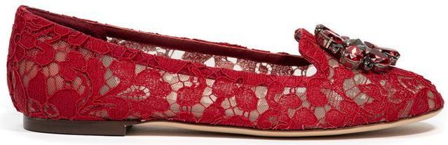 Lace Ballerina's Rode Versierde Ballerina's