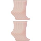 12 paar katoenen effen kleurrijke casual kindersokken - Lichtroze