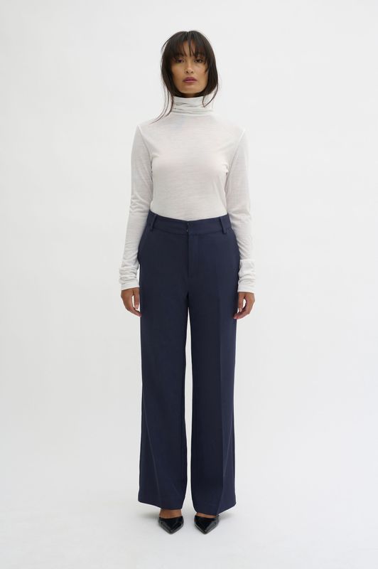 My Essential Wardrobe, Dames, Broeken, Blauw, Maat: XS Poliester,