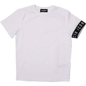 Boy's DSquared2 Junior Icon Lounge T-Shirt In White - Maat 6J / 116cm
