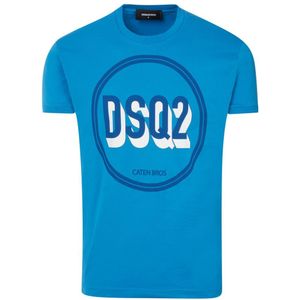 Dsquared2 Mannen Blauw Katoenen T-Shirt
