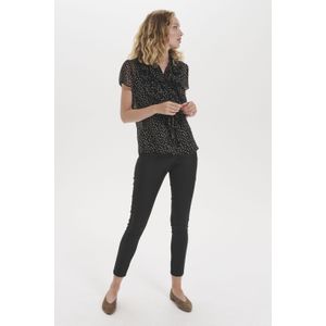 Saint Tropez - Liljasz Drea Ss Shirt - Blouse - Zwart - 100% Polyester