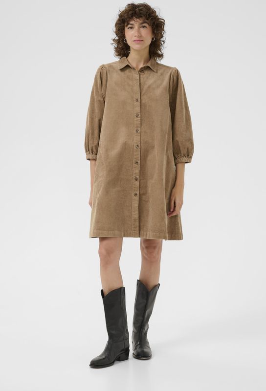 Jurk - EleinaPW - Bruin - Relaxed Fit