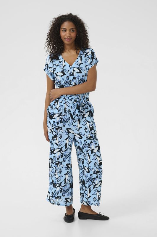Kaffe - KAMille - Jumpsuit - Lichtblauw / Zwart / Wit