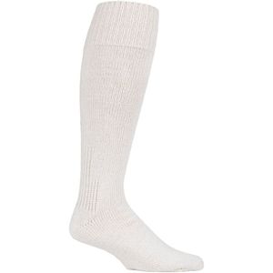 Kniehoge wollen vislaarssokken voor heren - Room