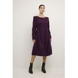 CULTURE - Antoinett - Jurk - Aubergine - 3/4 Lengte - Lange Mouw