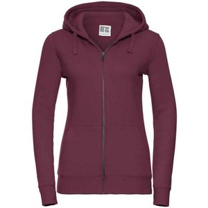 Russell Dames/Dames Authentic Full Zip Hoodie (Bourgondië)