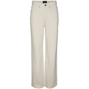 VERO MODA high waist straight fit jeans VMTESSA ecru