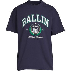 Ballin T-shirt Van Biologisch Katoen Navy - Maat 2XL