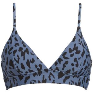 BEACHWAVE Voorgevormde Triangel Bikinitop Blauw/zwart - Maat S