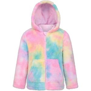 Mountain Warehouse Kinder/Kids Knusse Regenboog Hoodie met Volledige Ritssluiting (Helder Roze)