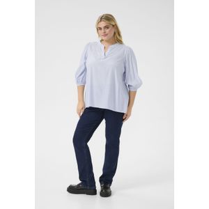 Blouse met lange mouwen Regular fit Blue/White Stripe blue white