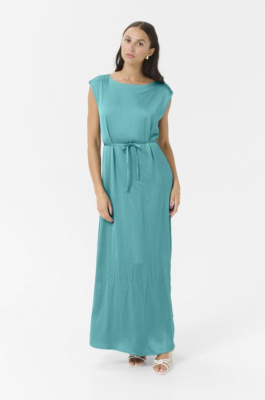 Jurk - Teal Blue - Tight Fit - Lange Lengte - Mouwloos