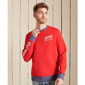 Superdry Core Logo American Classic Sweatshirt Met Ronde Hals En Contrast - Heren - Maat M