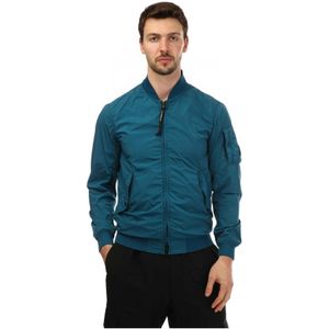 Men's C.P. Company Nycra-R Bomber Jacket In Blue - Maat M
