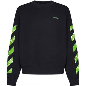 Off-White Moon Arrow Design Skate Fit Black Sweatshirt