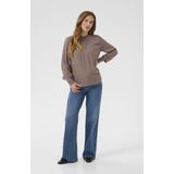 Blouse - Beige - KAdina - Lange Mouwen - Regular Fit