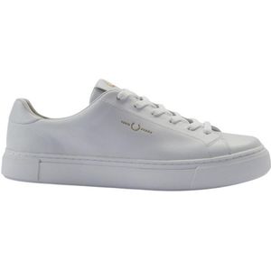 Fred Perry Heren Classic Logo Leren Trainers (Wit)