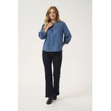 Blouse met lange mouwen Regular fit Dark Blue Wash dark blue