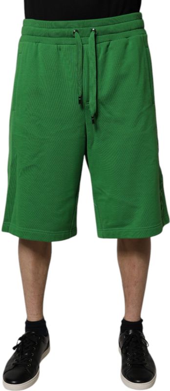 Dolce & Gabbana - Bermuda Sweatshorts - Groen - Regular Fit