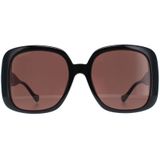 Gucci GG1029SA 005 Zwart Bruine Zonnebril | Sunglasses