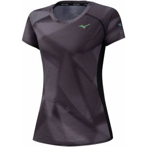 Mizuno - Aero - T-shirt - Zwart/Grijs - Dames