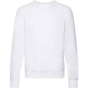 Fruit of the Loom Unisex Lichtgewicht Raglan Sweatshirt voor volwassenen (Wit)