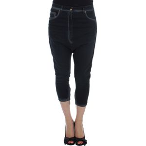 Cavalli Dames Blauwe Katoenen Stretch Baggy Relax Jeans