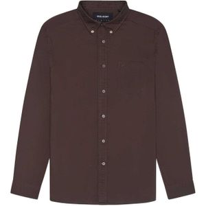 Lyle & Scott Heren Tonaal Eagle Oxford Overhemd (Groen)