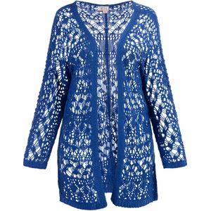 IZIA Gebreid vest  kobaltblauw