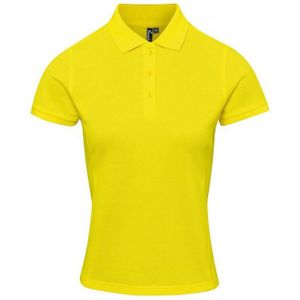 Premier Dames/Dames Coolchecker Plus Poloshirt (Geel)