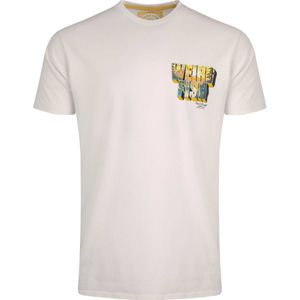 Weird Fish Heren Wild Life Grafische Achterprint T-Shirt (Stofwit)
