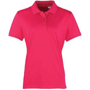 Premier Dames/Dames Coolchecker Piqué Poloshirt (Heet Roze)