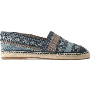 Grijze Lederen Buffalo Espadrille Schoenen