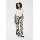 Kaffe - BPliah - Broek - Crème/Zwart - Wide Leg - High Waist