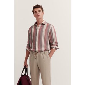 Bugatti - Linnen Overhemd - Blokstrepen