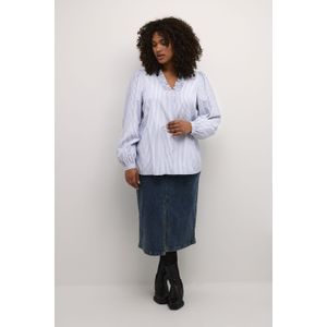 Overhemd - Regular Fit - Blauw - 65% Polyester, 35% Katoen