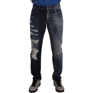 Dolce Gabbana Slimfit Versleten Jeans
