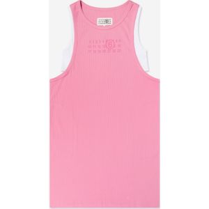 MM6 Maison Margiela Meisjes Mouwloze Jersey Jurk in Roze