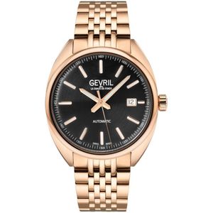 Gevril Five Points Heren 48703 Swiss Made Automatic Sellita SW200 Rose Gold Stainless Steel Luminous Date Watch