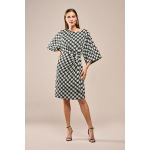 Milan Print Jurk Zwart / Wit