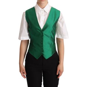 Dolce & Gabbana - Gilets - Groen - Zijde