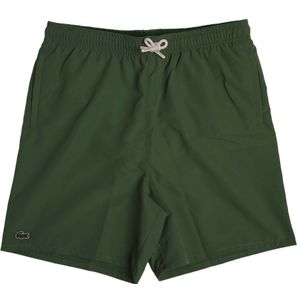 Boy's Lacoste Quick-Dry Solid Swim Shorts in Green