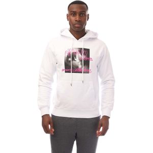 Off White Tornado Type Slim Hoodie voor heren in wit roze