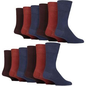 12 Paar Heren Zonder Druk Diabetessokken | Niet-Elastische Katoenen Sokken